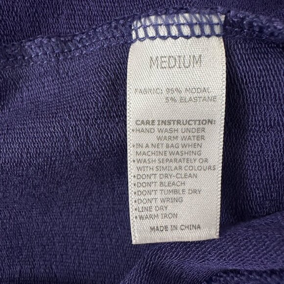 Oprah Rec Stripe & Stare Women's Sweatshirt Sapphire Blue Sz M Soft Stretch $99 - Picture 8 of 9